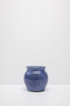 Blue handmade vase by Kitty Ward Pottery Salcombe Devon