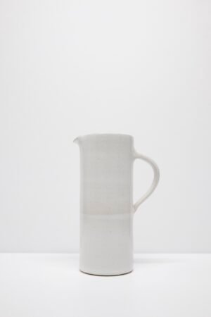 White handmade narrow jug by Kitty Ward Pottery Salcombe Devon