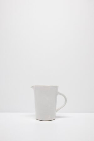 White handmade tapered jug by Kitty Ward Pottery Salcombe Devon