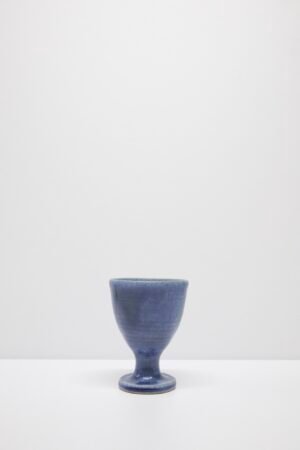 Blue handmade goblet by Kitty Ward Pottery Salcombe Devon