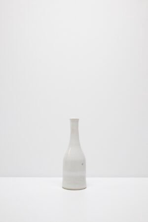 White handmade bottle vase by Kitty Ward Pottery Salcombe Devon